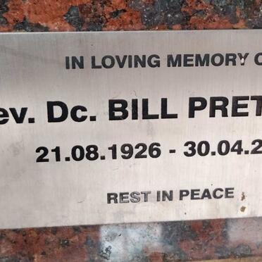 PRETORIUS Bill 1926-2017