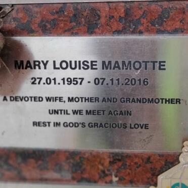 MAMOTTE Mary Louise 1957-2016