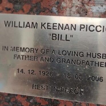 PICCIONE William Keenan 1926-2006
