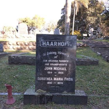 HAARHOFF John Michael 1914-1968 &amp; Dorothea Maria Frida 1918-1978