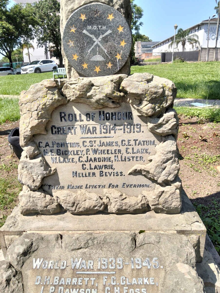 2. Roll of Honour - Great War 1914-1919