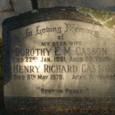 CASSON Henry Richard 1904-1975 &amp; Dorothy E.M. 1908-1961