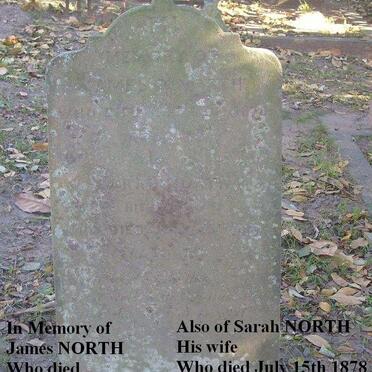NORTH James 1796-1876 &amp; Sarah 1804-1878