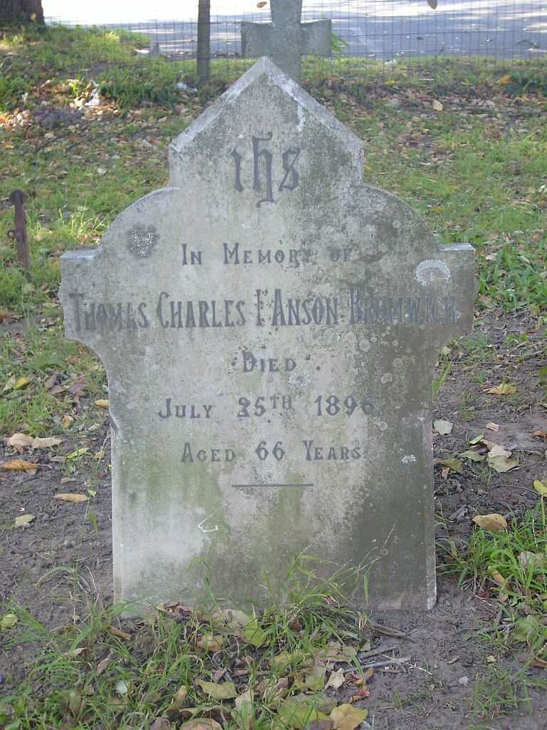 BROMWICH Thomas Charles L'Anson 1830-1896