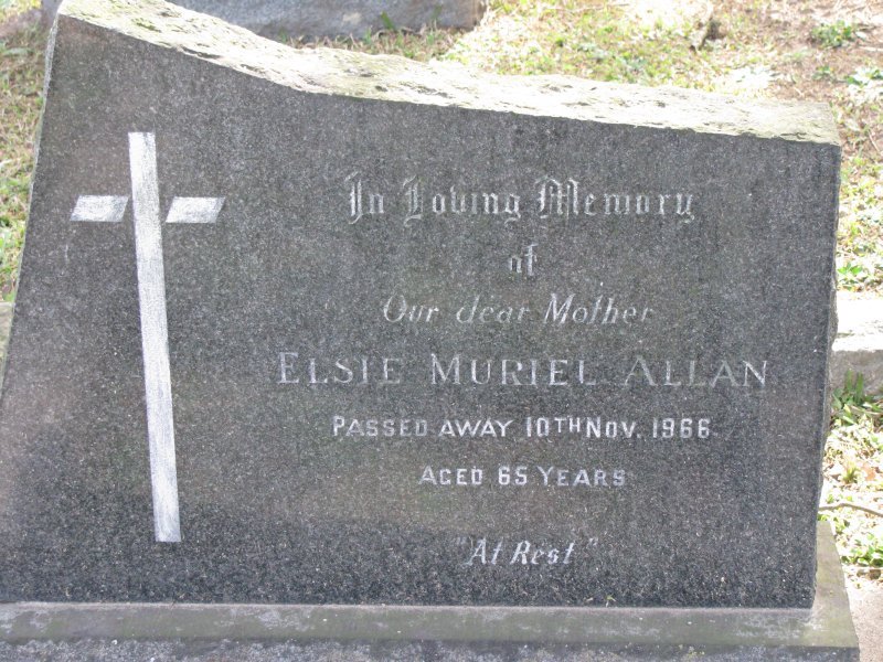 ALLAN  Elsie Muriel 1901-1966