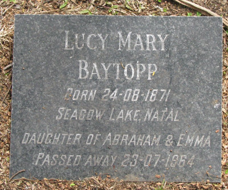 BAYTOPP Lucy Mary 1871-1964
