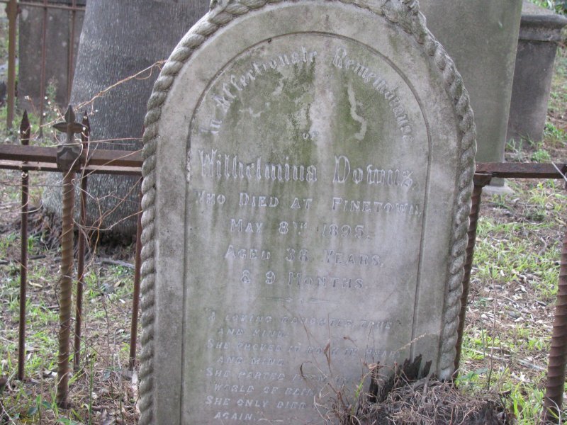 DOWNS Wilhelmina 1856-1895