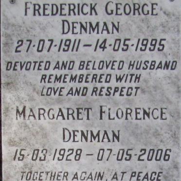 DENMAN Frederick George 1911-1995 &amp; Margaret Florence 1928-2006