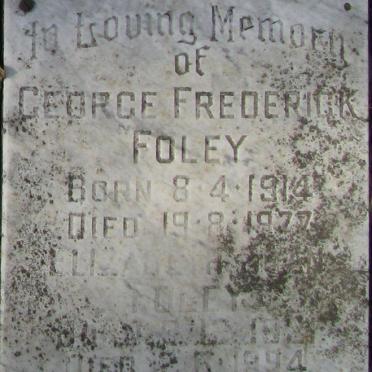 FOLEY George Frederick 1914-1977 &amp; Elizabeth 1921-1994