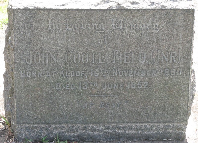 FIELD John Coote 1880-1952