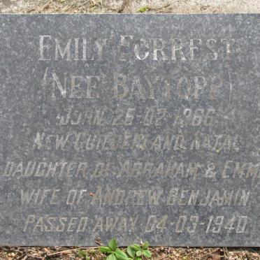FORREST Emily nee BAYTOPP 1866-1940
