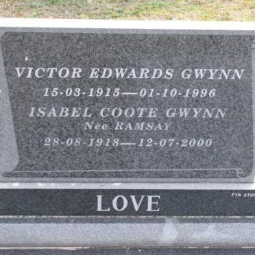 GWYNN Victor Edwards 1915-1996 &amp; Isabel Coote RAMSAY 1918-2000