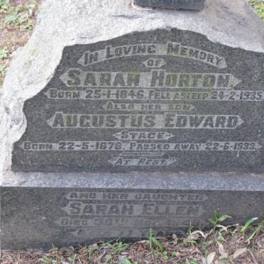 HORTON Sarah 1846-1932 :: HORTON Augustus Edward  1878-1933 :: HORTON Sarah Ellen 1872-1949
