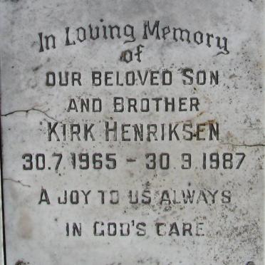 HENRIKSE Kirk 1965-1987