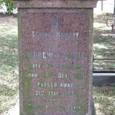 LAWRIE Andrew 1831-1905