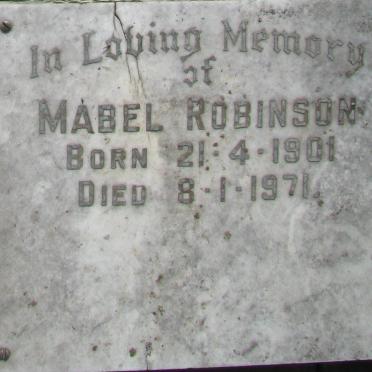 ROBINSON Mabel 1901-1971