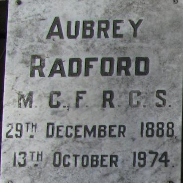 RADFORD Aubrey 1888-1974