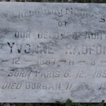 RADFORD Yvonne 1897-1983