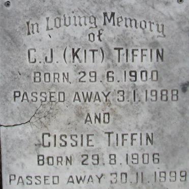 TIFFIN C.J. 1900-1988 &amp; Cissie 1906-1999