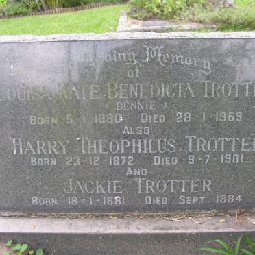TROTTER Louisa Kate Benedicta 1880-1969 :: TROTTER Harry Theophilus 1872-1901 :: TROTTER Jackie 1881-1884