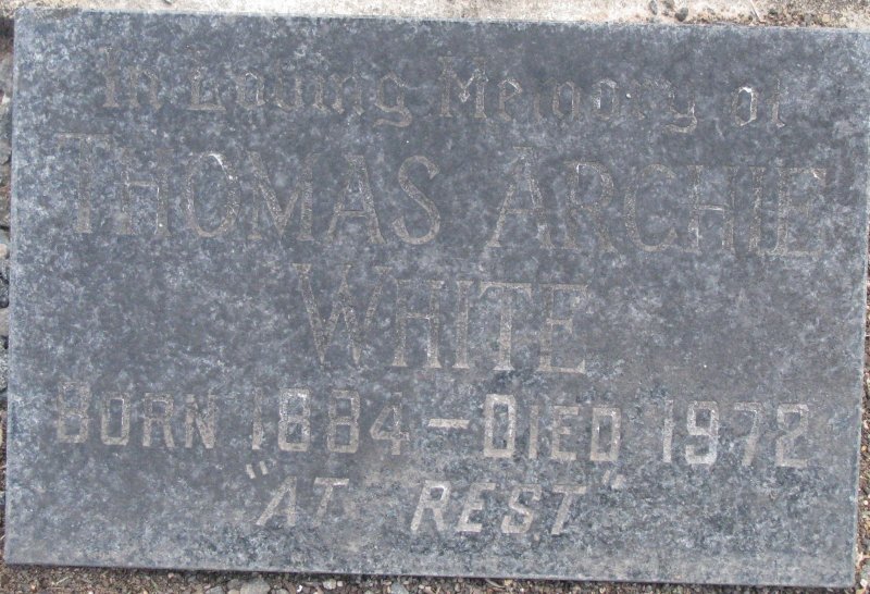 WHITE Thomas Archie 1884-1972