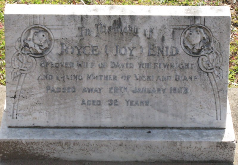 WHEELWRIGHT Joyce Enid 1927-1959