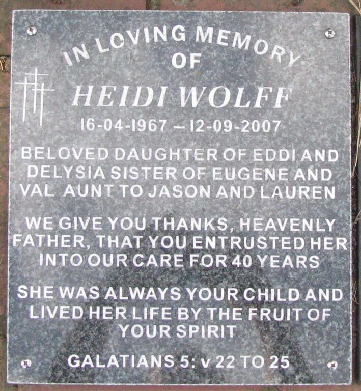 WOLFF Heidi 1967-2007