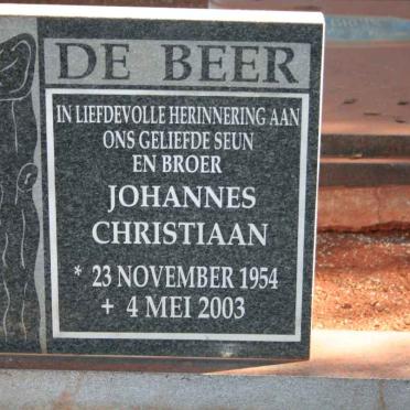 BEER Johannes Christiaan, de 1954-2003