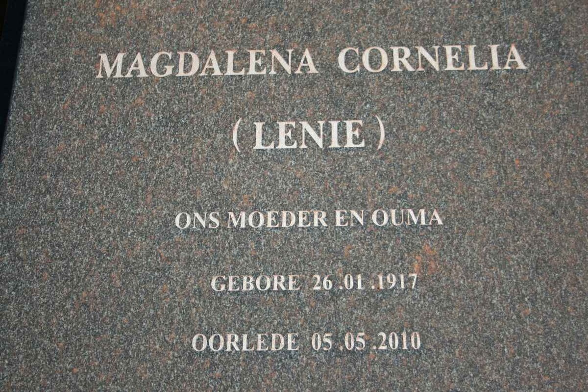 DELPORT Magdalena Cornelia 1917-2010