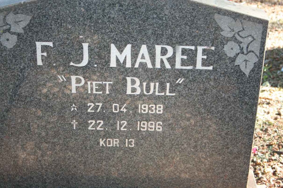 MAREE F.J. 1938-1996