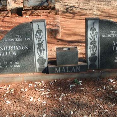 MALAN Stephanus WilIem 1891-1969 &amp; Anna Elizabeth VAN AARDT 1881-1971