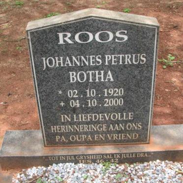 ROOS Johannes Petrus Botha 1920-2000