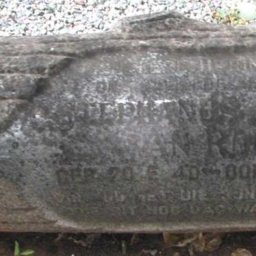 ROOYEN Stephanus Johannes, van 1940-1962