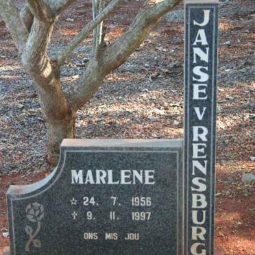 RENSBURG Marlene, Janse v. 1956-1997