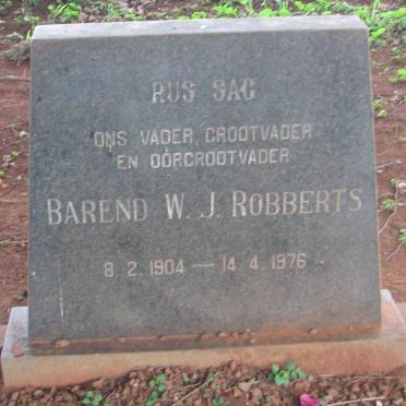 ROBBERTS Barend W.J. 1904-1976