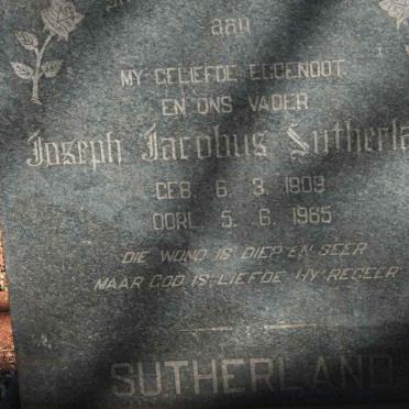 SUTHERLAND Joseph Jacobus 1909-1965