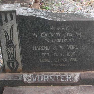 VORSTER Barend J.M. 1890-1961