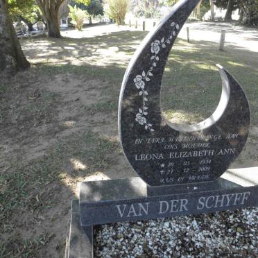 SCHYFF Leona Elizabeth Ann, van der 1934-2009