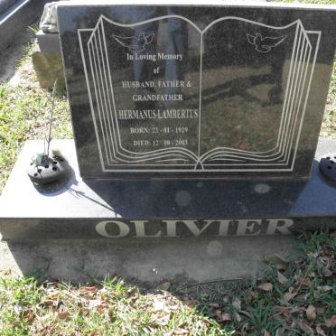 OLIVIER Hermanus Lambertus 1929-2003