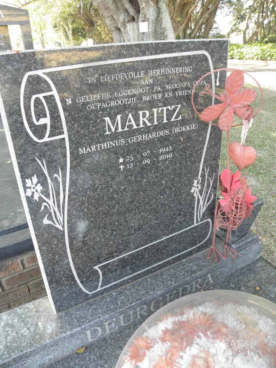 MARITZ Marthinus Gerhardus 1943-2010