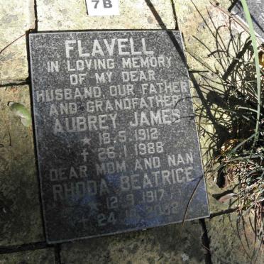 FLAVELL Aubrey James 1912-1988 &amp; Rhoda Beatrice 1917-2002