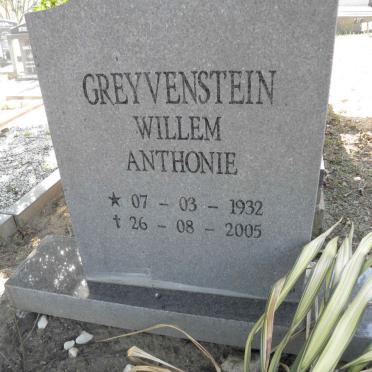 GREYVENSTEIN Willem Anthonie 1932-2005