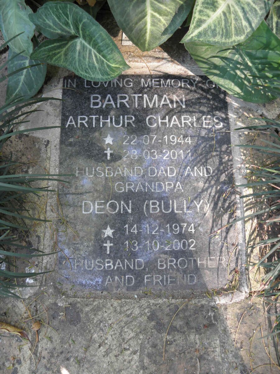 BARTMAN Arthur Charles 1944-2011 :: BARTMAN Deon 1974-2002