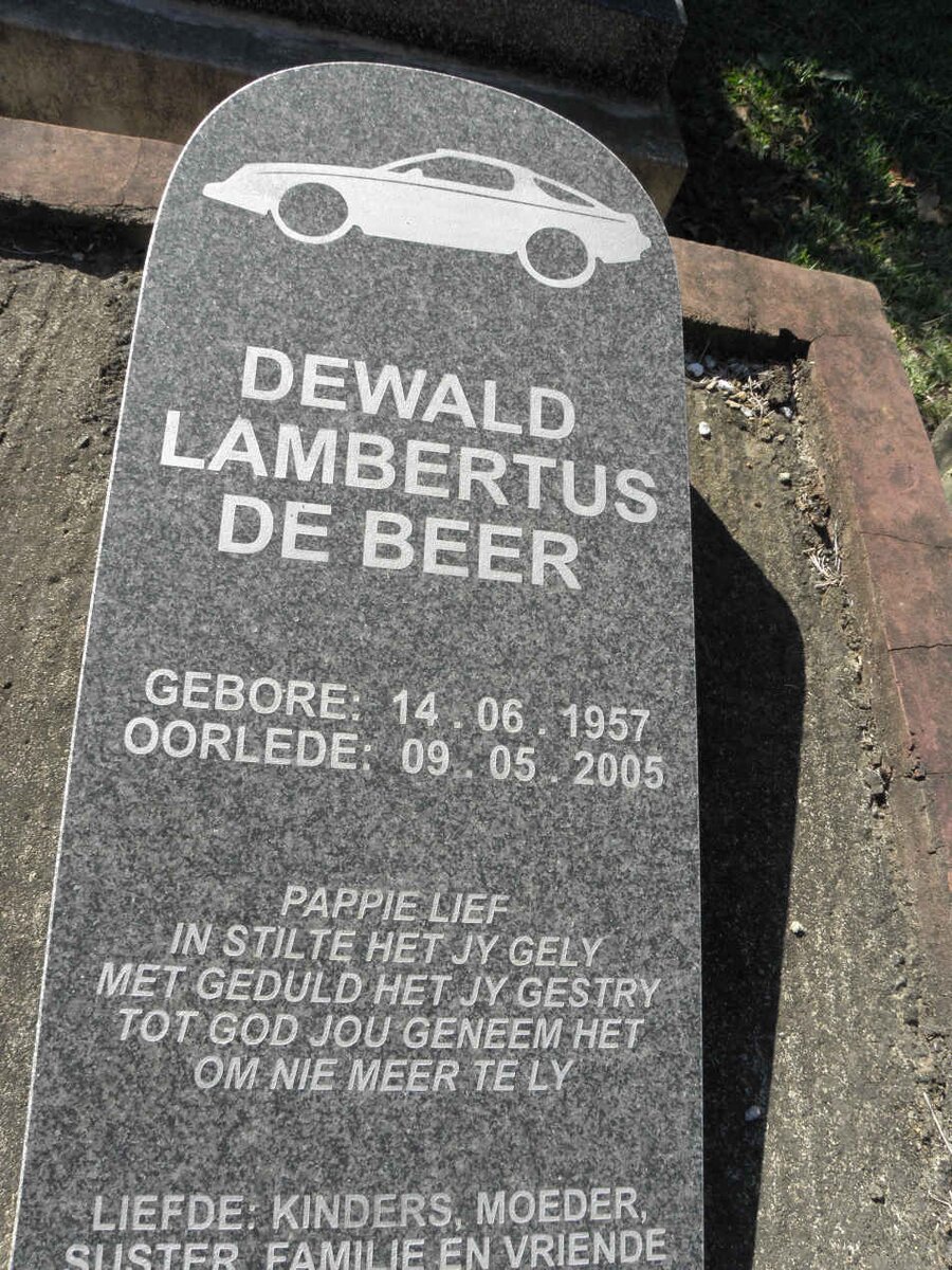 BEER Dewald Lambertus, de 1957-2005
