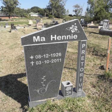 PRETORIUS Hennie 1926-2011