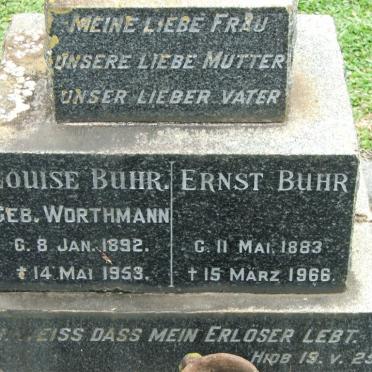 BUHR Ernst 1883-1966 &amp; Louise WORTHMANN 1892-1953
