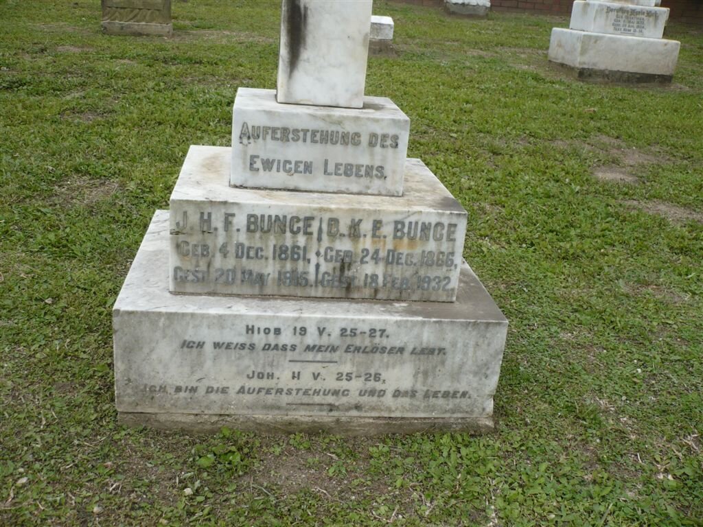 BUNGE J.H.F. 1861-1915 &amp; B.K.E. 1866-1932