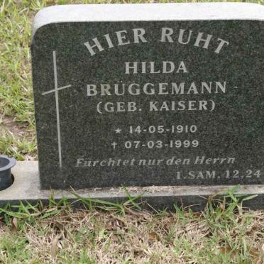 BRUGGEMANN Hilda nee KAISER 1910-1999