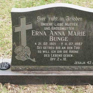 BUNGE Erna Anna Marie 1921-1997