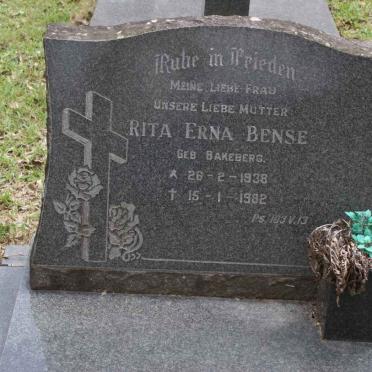 BENSE Rita Erna nee BAKEBERG 1938-1982